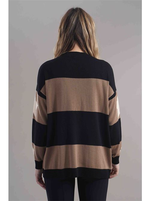 Cardigan con stampa Try Me | 5035BLACK/MOU
